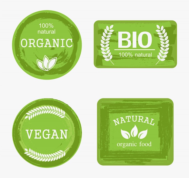 Etiquetas de alimentos orgánicos