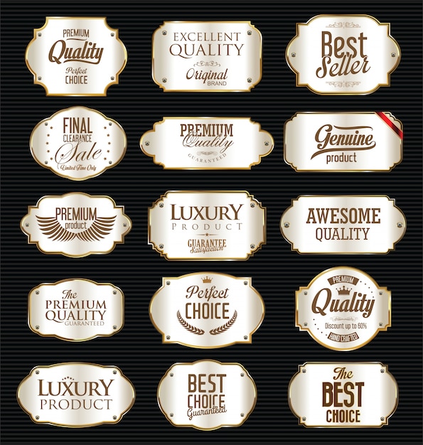 Etiquetas de calidad premium