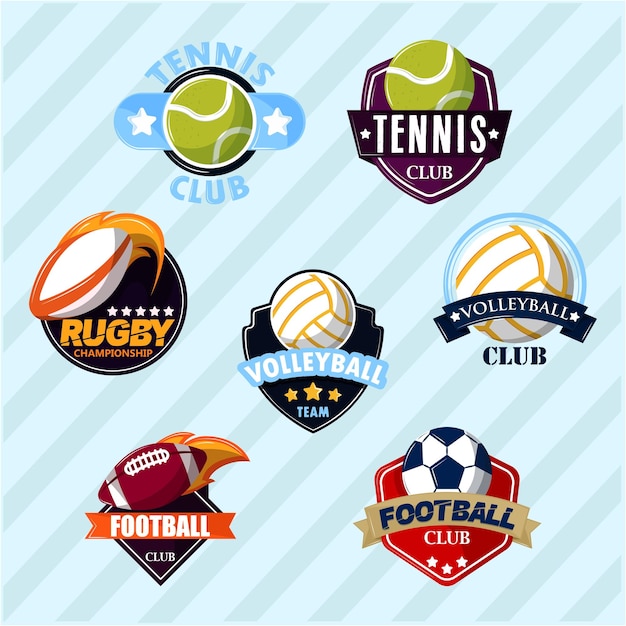 Vector etiquetas de clubes deportivos