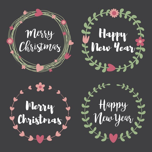 Etiquetas e insignias de Navidad