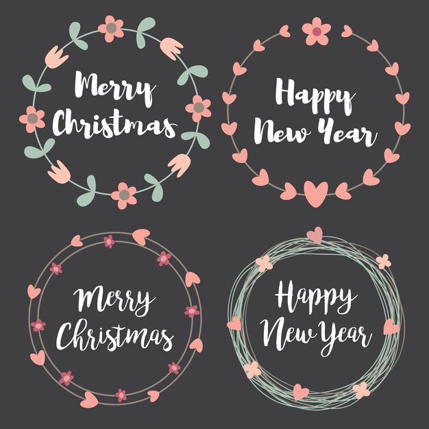 Etiquetas e insignias de Navidad