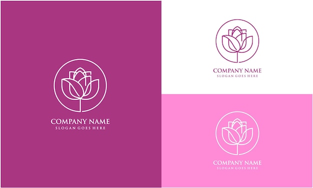 Etiquetas y insignias de flores de algodón orgánico natural Iconos redondos vectoriales Sticker Sello de logotipo