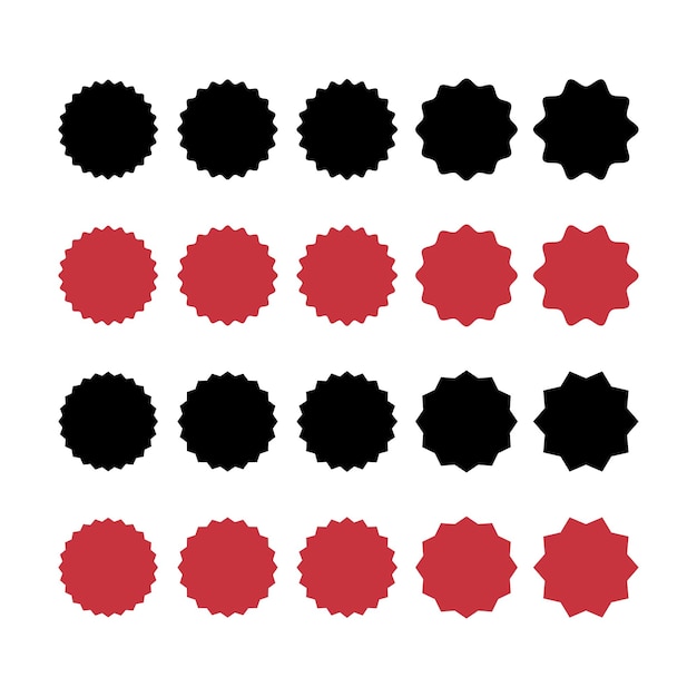 Etiquetas de juego grande negro y rojo
