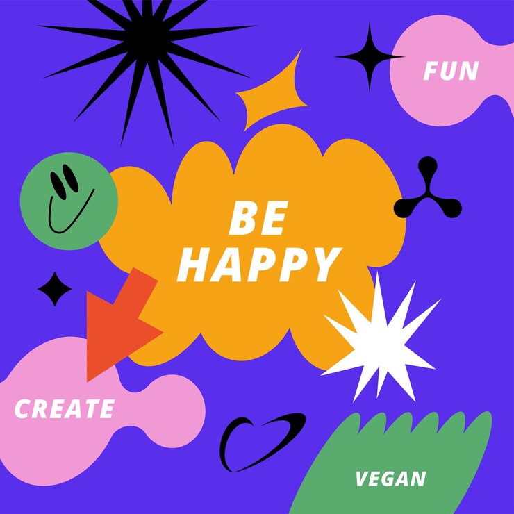 Etiquetas o pegatinas de conjuntos vectoriales con citas motivacionales positivas Formas de estilo Y2k para redes sociales