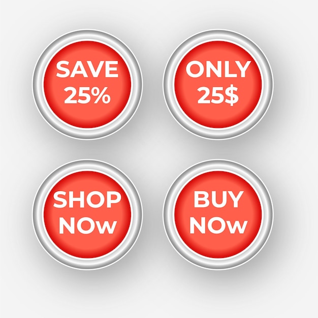Etiquetas de ofertas especiales y adhesivos de descuento