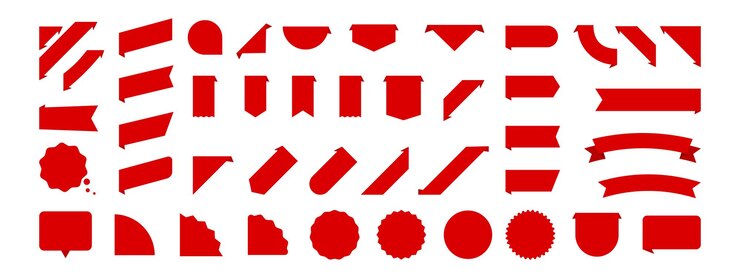 Etiquetas de precio para el conjunto de iconos de promoción de venta. Etiqueta de descuento en blanco. Vector EPS 10. Aislado sobre fondo transparente.