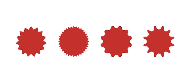 Las etiquetas de precios y las etiquetas adhesivas establecen una ilustración vectorial plana.