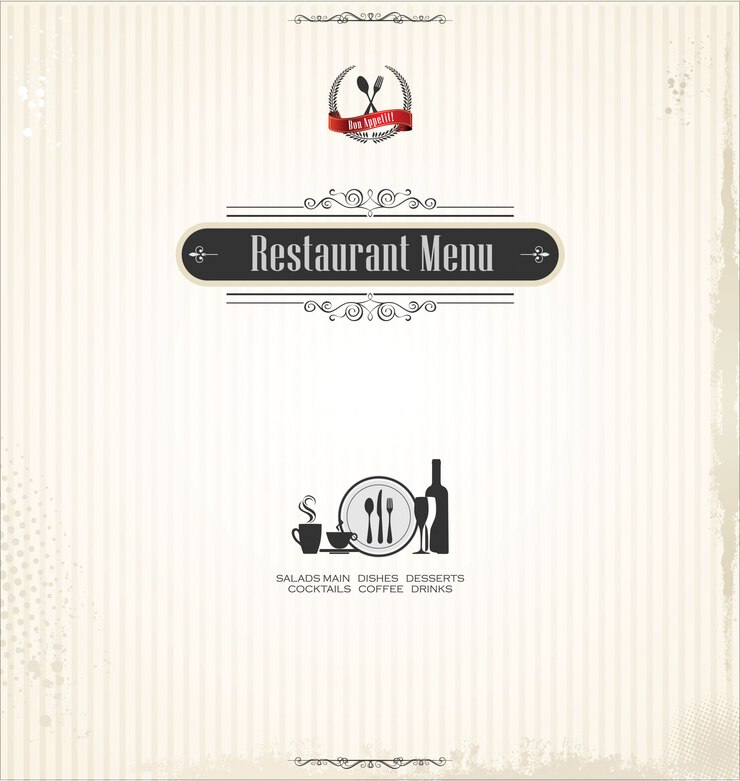 Vector etiquetas de restaurante y cafetería