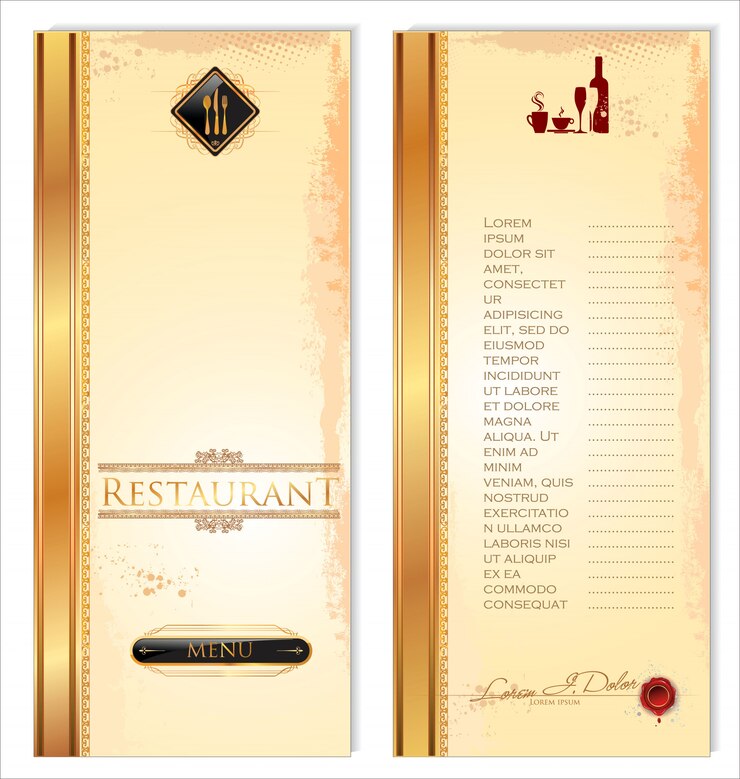 Vector etiquetas de restaurante y cafetería