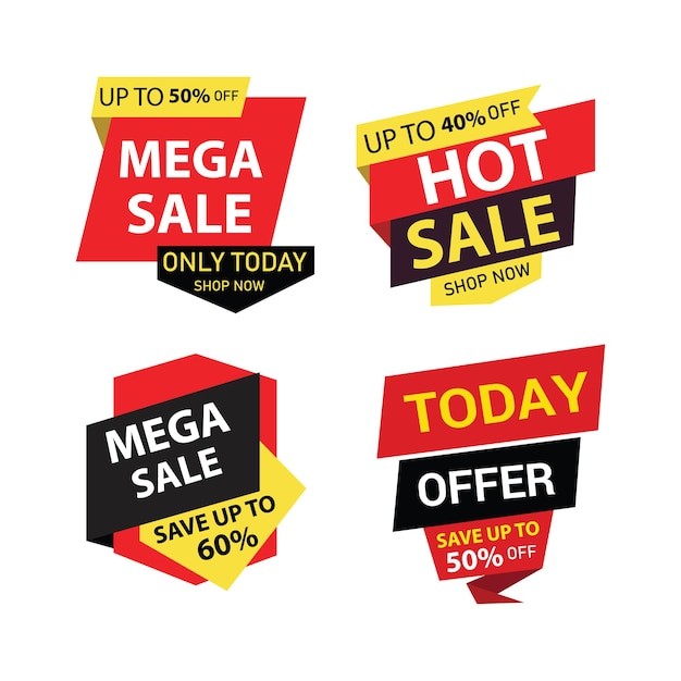 Etiquetas de venta al por menor Volante de precio barato mejor oferta precio y precio de venta grande diseño de insignia de etiqueta