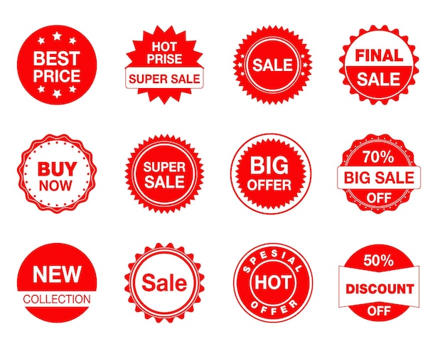 Etiquetas de venta Conjunto de colecciones de etiquetas de venta