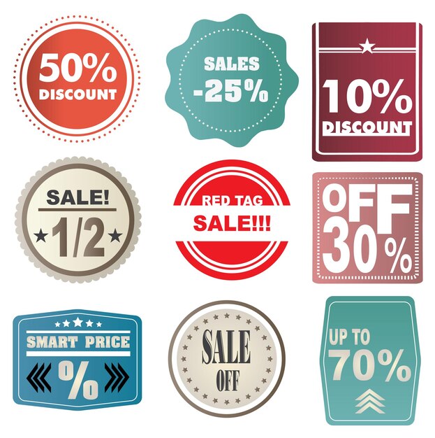 las etiquetas de venta