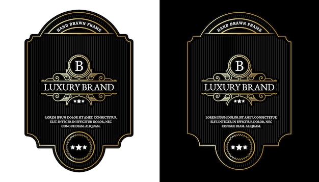 Etiquetas de whisky con tipografía de logotipo para cerveza whisky bebidas alcohólicas botella envasado grabado