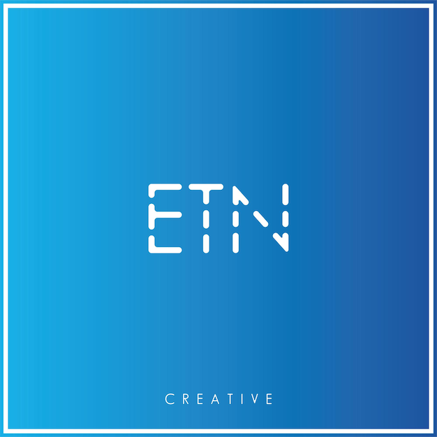 ETN Premium Vector último Diseño del logotipo Diseño creativo del logotipo Ilustración del vector Logotipo mínimo Monograma