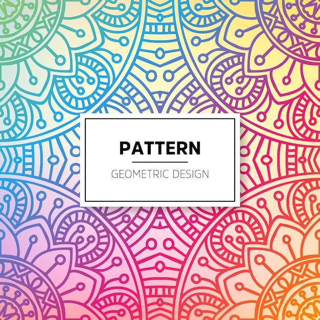 Étnica patrón floral sin fisuras con mandalas