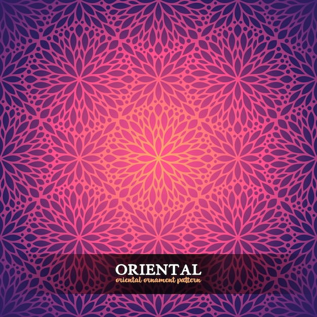 Étnica patrón floral sin fisuras con mandalas