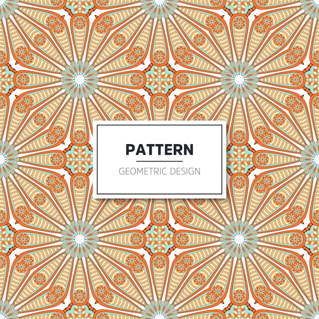 Étnica patrón floral sin fisuras con mandalas