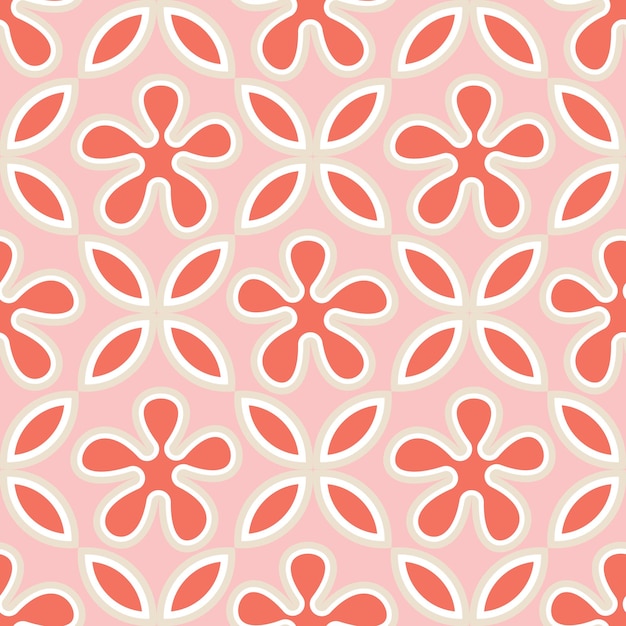 Étnico Retro Geométrico Floral Azulejo Estilo Punchy Vector Fondo Patrón sin costuras Lindo Moda