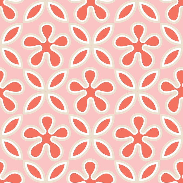 Étnico Retro Geométrico Floral Azulejo Estilo Punchy Vector Fondo Patrón sin costuras Lindo Moda