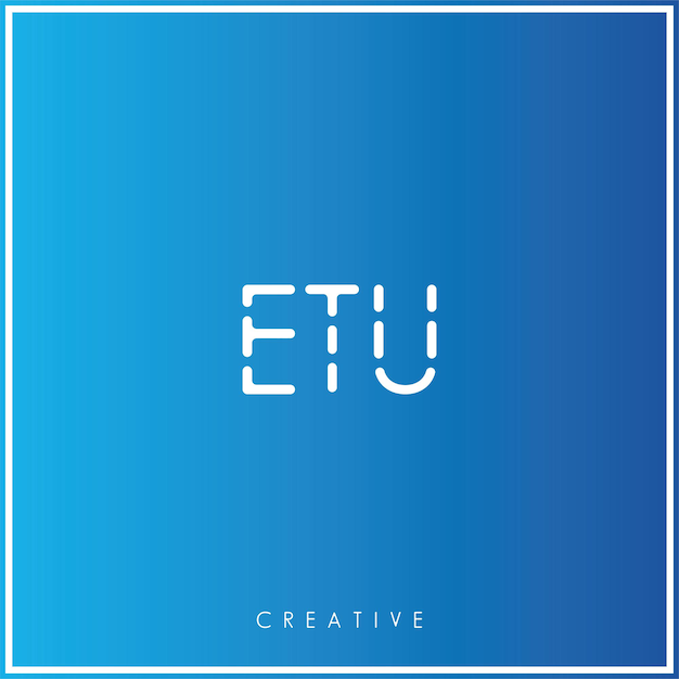 ETU Premium Vector último diseño de logotipo diseño creativo de logotipo vector ilustración monograma de logotipo mínimo
