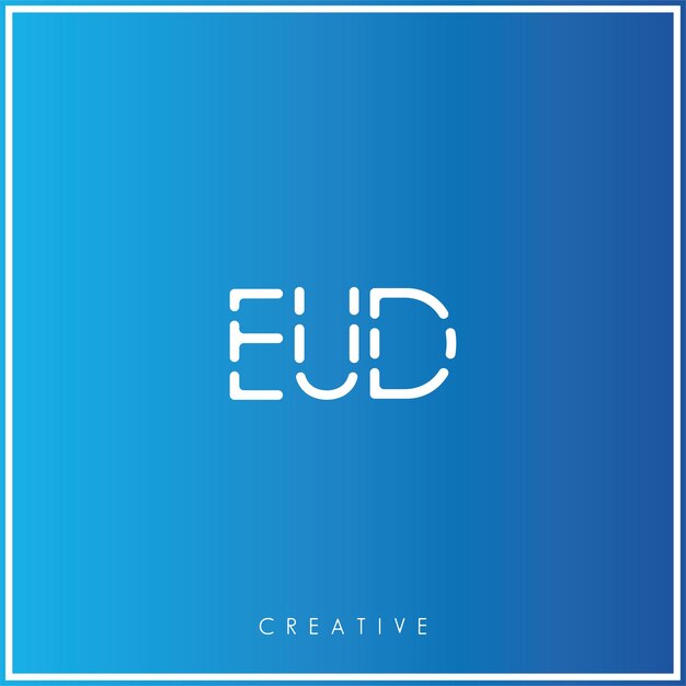EUD Premium Vector último diseño del logotipo diseño creativo del logotipo vector ilustración del logotipo mínimo monograma