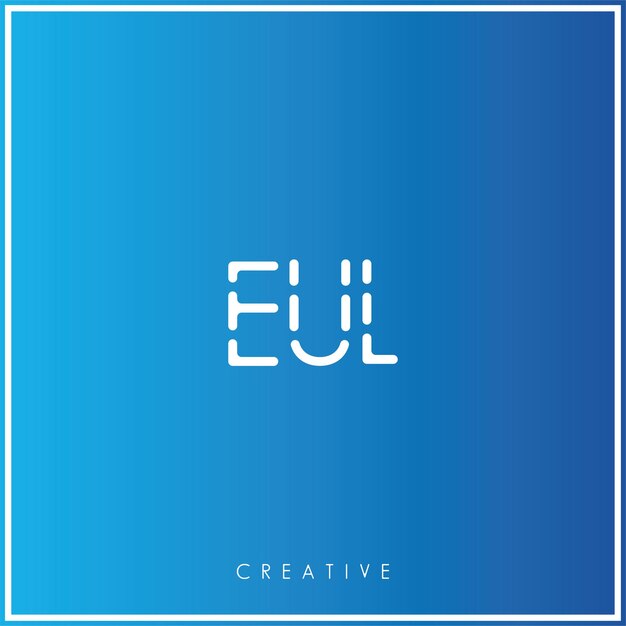 EUL Premium Vector último diseño del logotipo diseño creativo del logotipo vector ilustración del logotipo mínimo monograma
