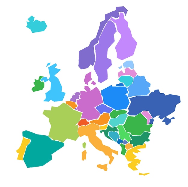 Vector europe_map_pastels