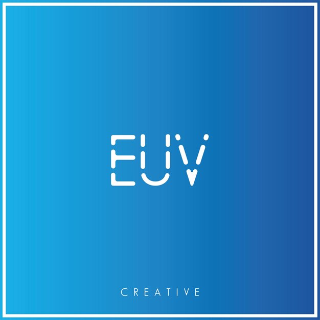 EUV Premium Vector último diseño del logotipo diseño creativo del logotipo vector ilustración del logotipo mínimo monograma