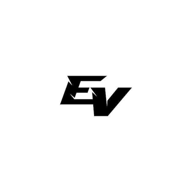 EV monograma logotipo diseño carta texto nombre símbolo monocromo logotipo alfabeto carácter simple logotipo
