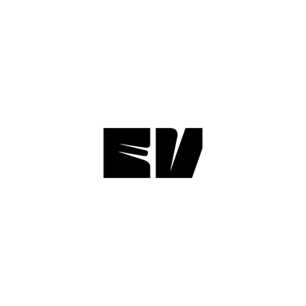 EV monograma logotipo diseño carta texto nombre símbolo monocromo logotipo alfabeto carácter simple logotipo