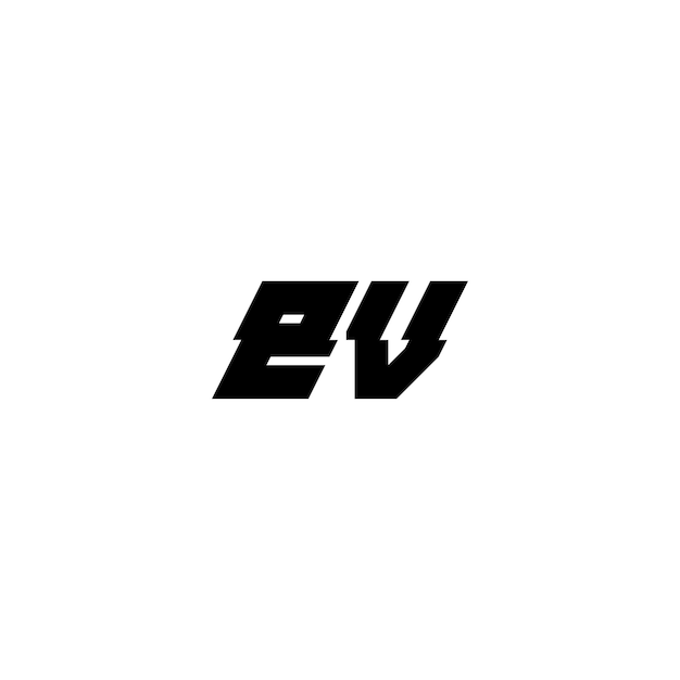 EV monograma logotipo diseño carta texto nombre símbolo monocromo logotipo alfabeto carácter simple logotipo