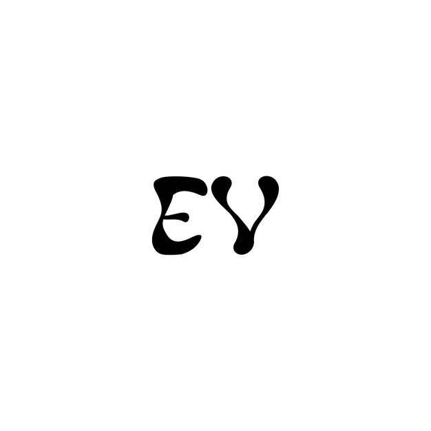 EV monograma logotipo diseño carta texto nombre símbolo monocromo logotipo alfabeto carácter simple logotipo