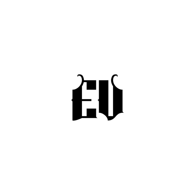 EV monograma logotipo diseño carta texto nombre símbolo monocromo logotipo alfabeto carácter simple logotipo