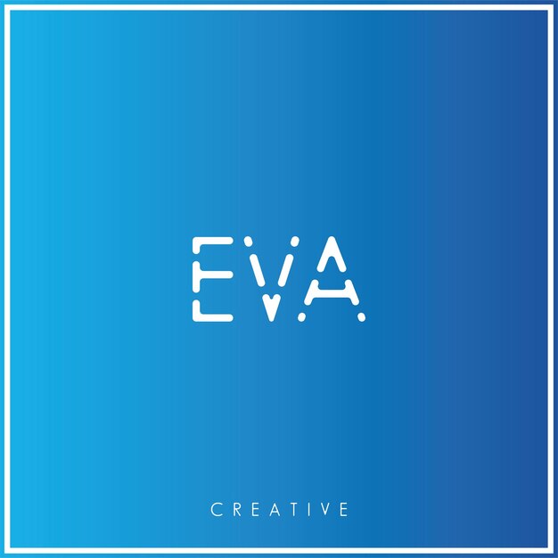 EVA Premium Vector último diseño de logotipo Diseño creativo de logotipo Ilustración vectorial Logotipo mínimo Monograma