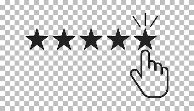 Evaluaciones de clientes, calificación, comentarios de usuarios, concepto, icono vectorial, ilustración plana en un fondo aislado