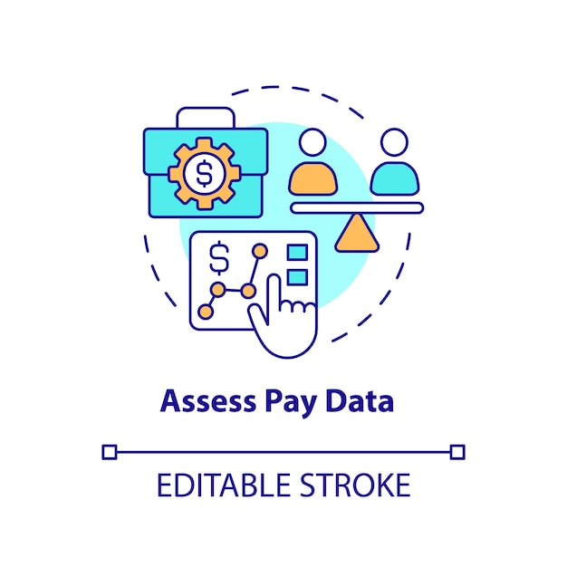 Evaluar el icono del concepto de datos de pago