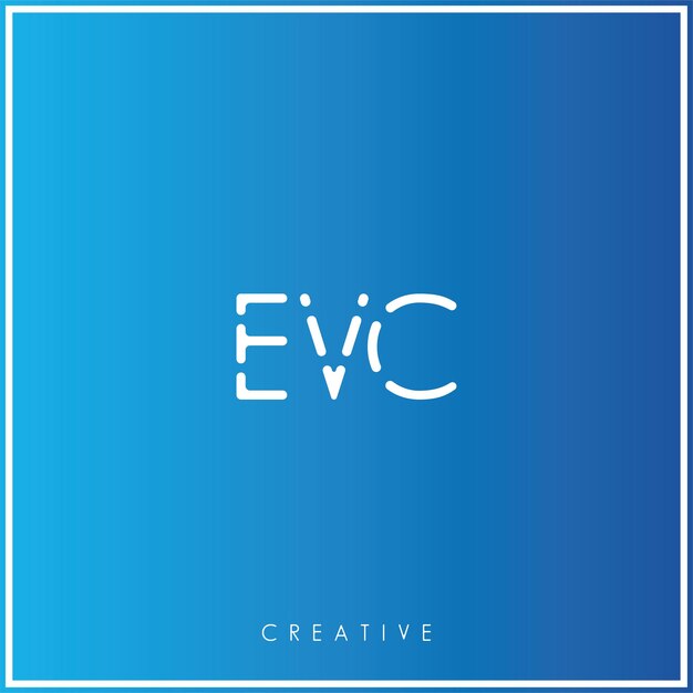 EVC Premium Vector último diseño de logotipo Diseño creativo de logotipo Ilustración vectorial Logotipo mínimo Monograma