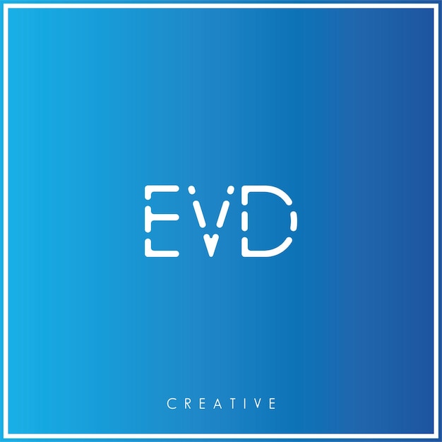 EVD Premium Vector último diseño de logotipo Diseño creativo de logotipo Ilustración vectorial Logotipo mínimo Monograma