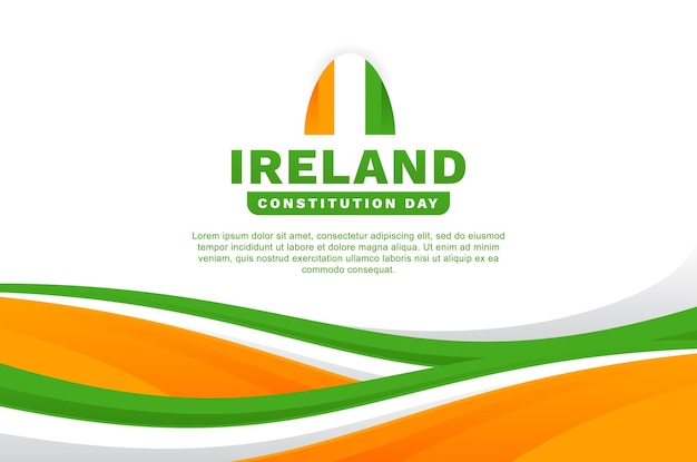 Vector evento de antecedentes del día de la constitución de irlanda