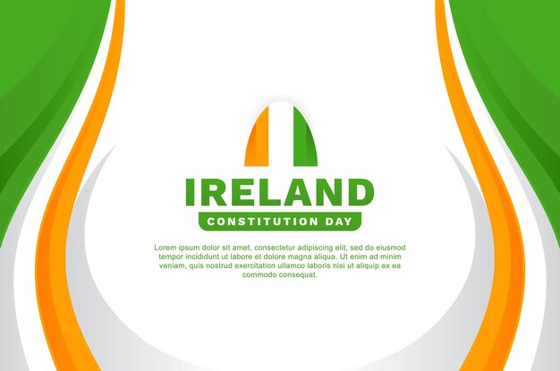 Vector evento de antecedentes del día de la constitución de irlanda