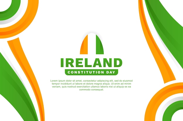 Vector evento de antecedentes del día de la constitución de irlanda