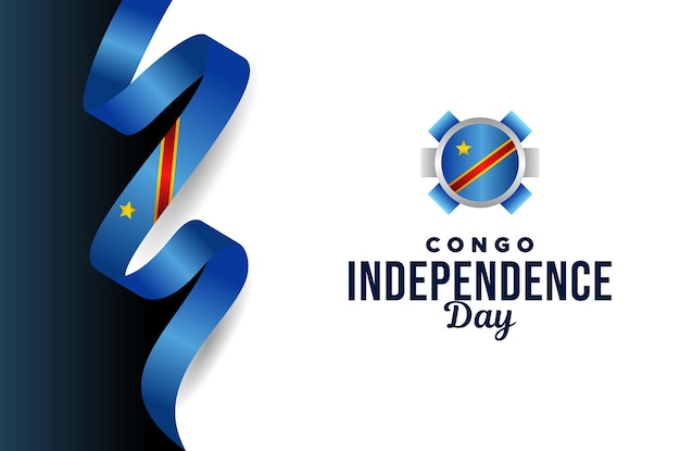 Vector evento de diseño del día de la independencia del congo