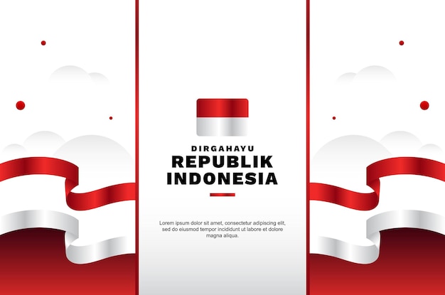 Evento de fondo del Día de la Independencia de Indonesia