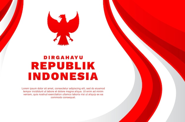 Evento de fondo del día de la independencia de indonesia