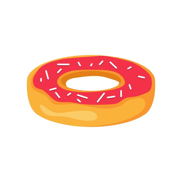 Evento de ilustración plana de comida chatarra Donut