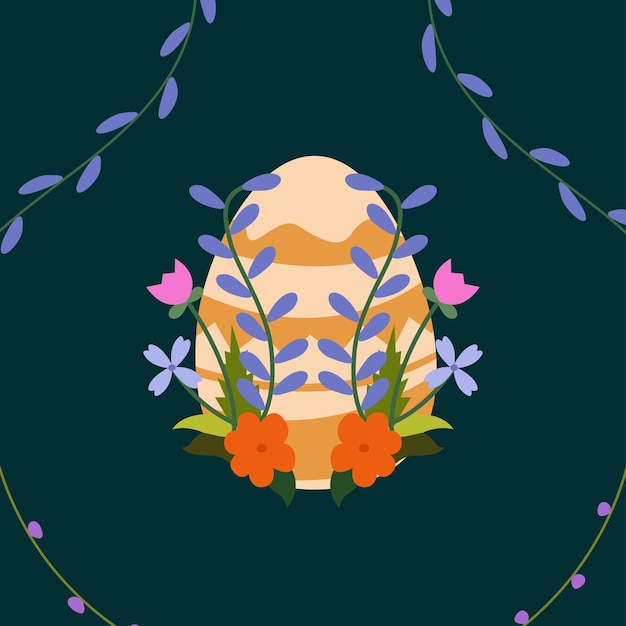 Evento de Pascua con flores de verano Evento de pascua con flor de verano