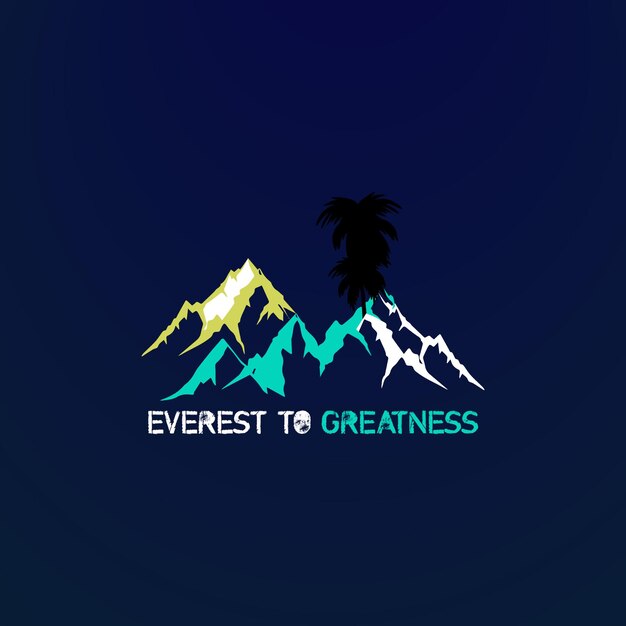 Vector everest a la grandeza diseño de camisetas