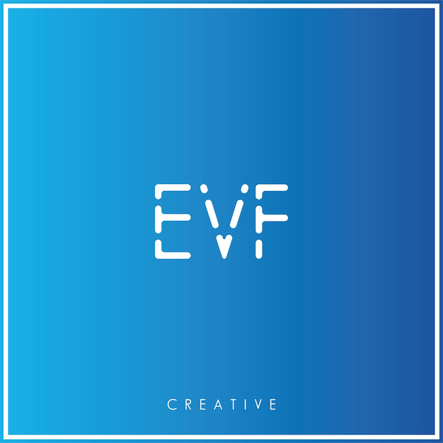 EVF Premium Vector último diseño de logotipo diseño creativo de logotipo vector ilustración monograma de logotipo mínimo
