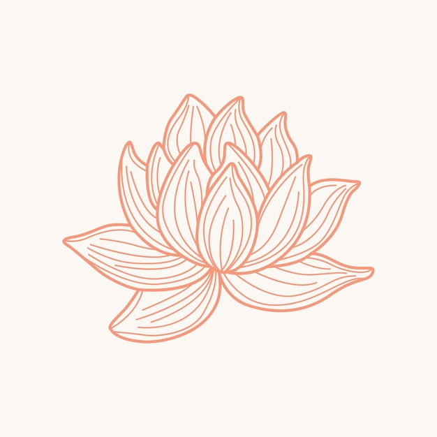 Evoca la serenidad con nuestro vector abstracto flor de loto una mezcla armoniosa de forma y tranquilidad