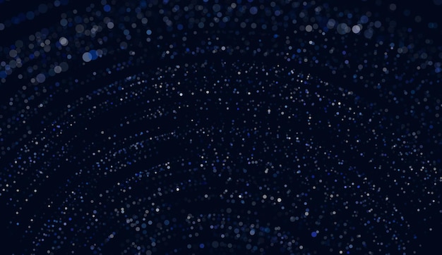 Evolución de los datos Explosión vectorial Movimiento de puntos Líneas de fondo Pequeñas partículas se esfuerzan por salir del centro Ilustración vectorial uso para tecnología cuántica Comunicación digital